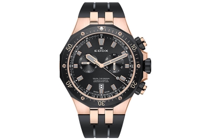Edox Delfin 10109 Horlogeband Zwart