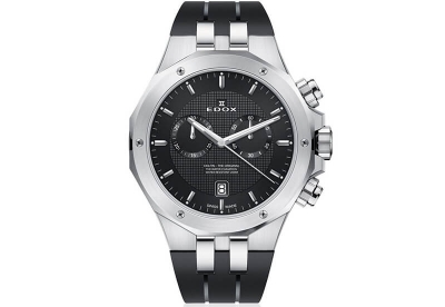 Edox Delfin 10110 Horlogeband Zwart Rubber
