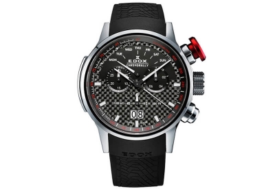 Edox Chronorally 38001 NRO3 Horlogeband Zwart