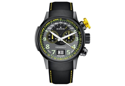 Edox Chronorally Limited Edition 38001 Horlogeband Zwart