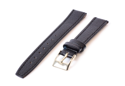 Clip horlogeband 14mm - kalfsleer zwart