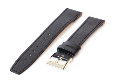 Clip horlogeband 18mm - kalfsleer zwart