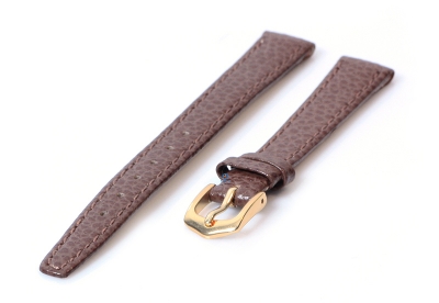 Clip horlogeband 12mm - kalfsleer bruin