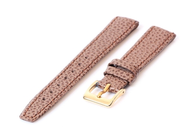 Clip horlogeband 14mm - kalfsleer bruin