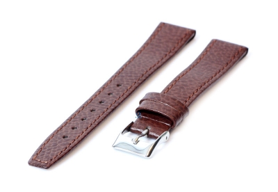 Clip horlogeband 16mm - kalfsleer bruin