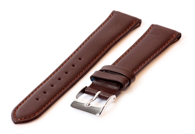 Clip horlogeband 18mm - leer bruin
