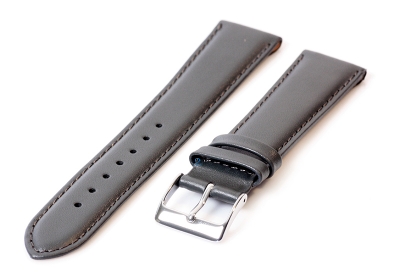 Clip horlogeband 18mm - leer grijs