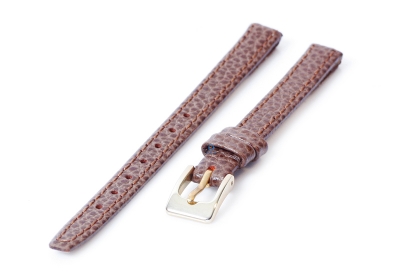 Clip horlogeband 8mm - kalfsleer bruin