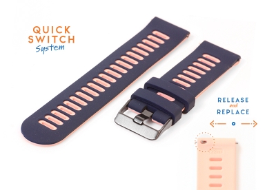 Coros Apex 46mm / Apex Pro siliconen horlogeband - blauw/roze