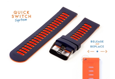 Coros Apex 42mm / Pace 2 siliconen horlogeband - blauw/oranje