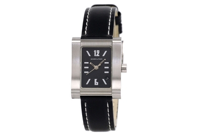 Hamilton horlogeband H17211735 - zwart leer