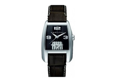 Hamilton horlogeband H33515733 - zwart leer