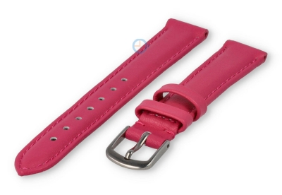 12mm horlogeband glad leer - roze