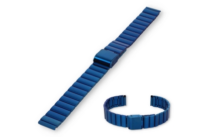 Horlogeband 14mm staal - blauw