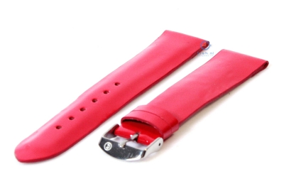 Horlogeband 18mm lakleer rood