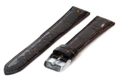 18mm horlogeband echt krokodillenleer bruin