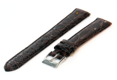 14mm horlogeband echt krokodillenleer bruin