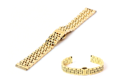Horlogeband 14mm staal goud - gepolijst