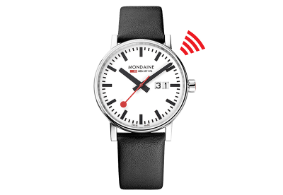 Mondaine Paychip horlogeband 18mm - zwart rood