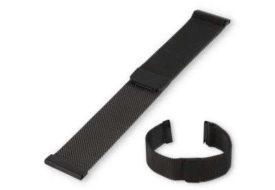 Milanese 20mm horlogeband - zwart