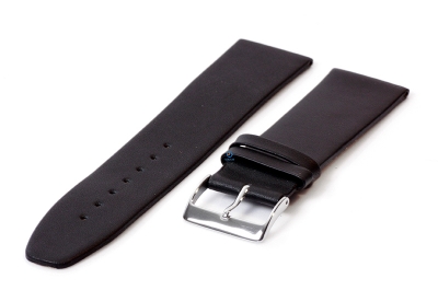 Naadloze horlogeband 26mm nappaleer - zwart