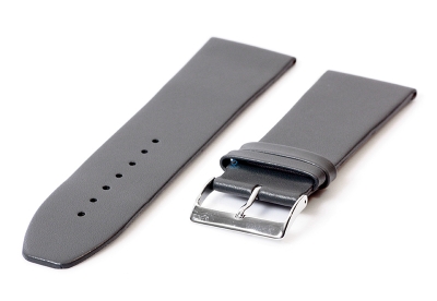 Naadloze horlogeband 28mm kalfsleer - grijs