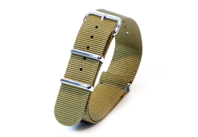 Horlogeband 18mm nylon - legergroen