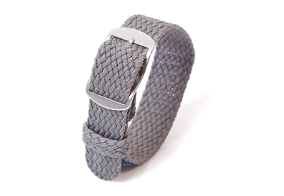 Perlon horlogeband 18mm grijs