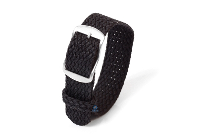 Perlon horlogeband 16mm zwart