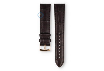Tissot Official 20mm horlogeband - donkerbruin leer