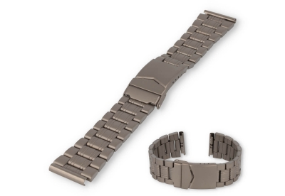 20mm titanium horlogeband met gegraveerde lijnen