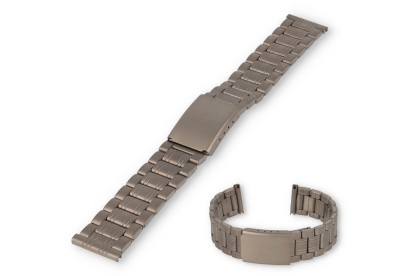20mm titanium horlogeband met gegraveerde lijnen