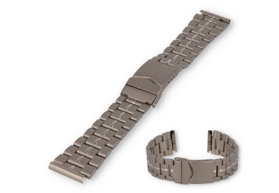 Mat en glanzende titanium horlogeband - 20mm