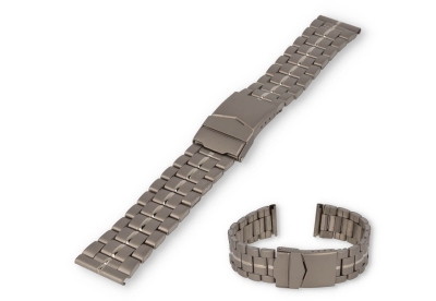 Mat en glanzende titanium horlogeband - 20mm