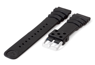 Universele Seiko duikers horlogeband 22mm - zwart