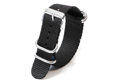 Horlogeband 18mm nato - zwart