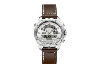 Hamilton horlogeband H64514551 - bruin leer