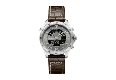 Hamilton horlogeband H64514581 - bruin leer
