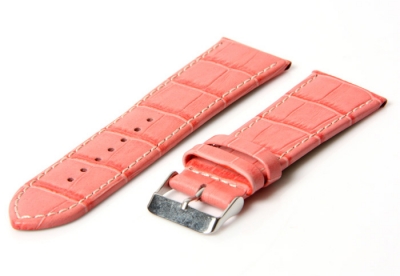 Horlogeband 26mm croco roze
