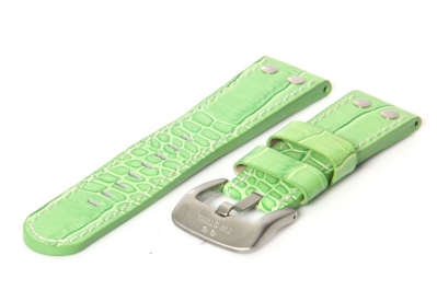 22mm Horlogeband TW STEEL Canteen Croco groen