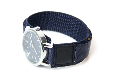Klittenband horlogeband - 18mm - marineblauw