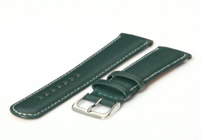 Horlogeband 18mm groen leer