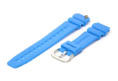 Horlogeband 20mm blauw rubber