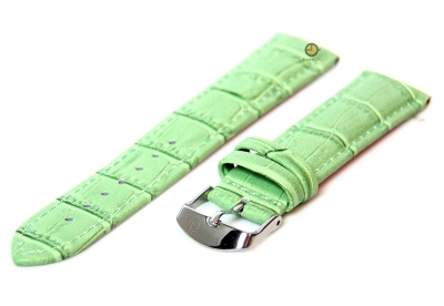 Horlogeband 18mm groen leer kroko