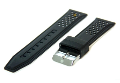 20mm siliconen horlogeband zwart-wit