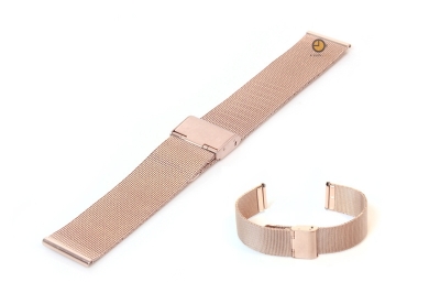 Milanese horlogeband 20mm rose goud fijn