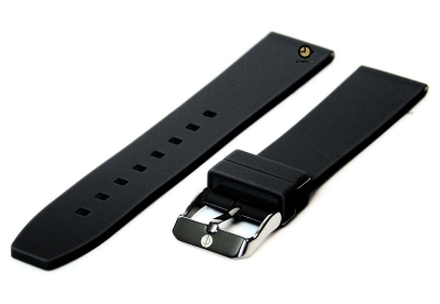 Horlogeband 18mm zwart siliconen glad