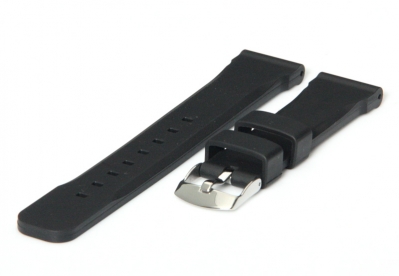 Horlogeband 18mm zwart rubber