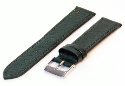 Horlogeband 18mm groen buffelleer