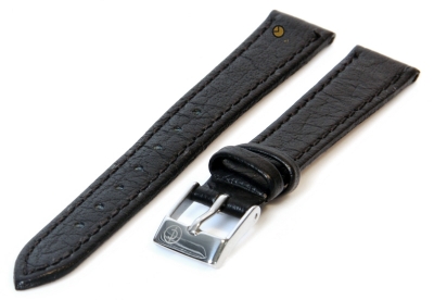 Horlogeband 12mm zwart buffelleer